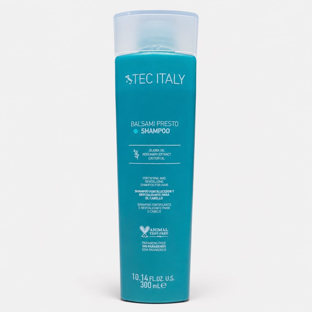 Botella de Tec Italy Balsami Presto Shampoo 300 ml