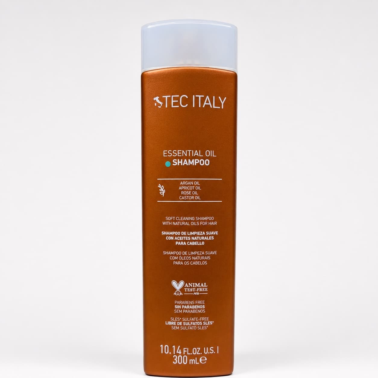 Botella cobre de Tec Italy Essential Oil Shampoo 300 ml
