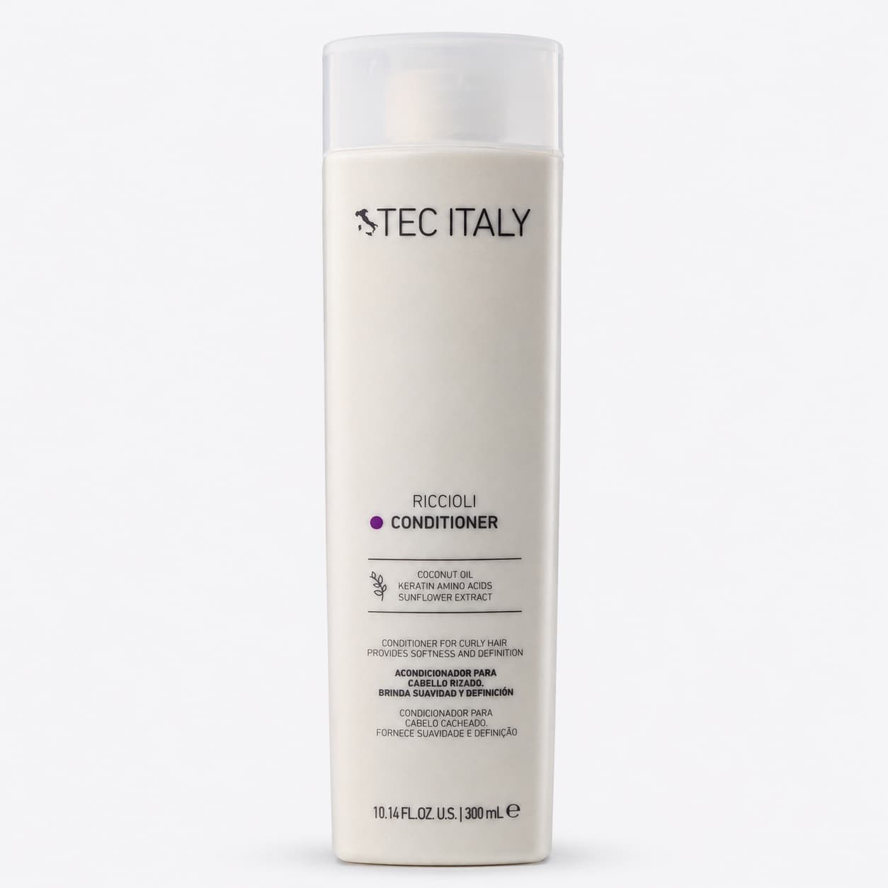 Botella blanca de Tec Italy Riccioli Conditioner 300 ml