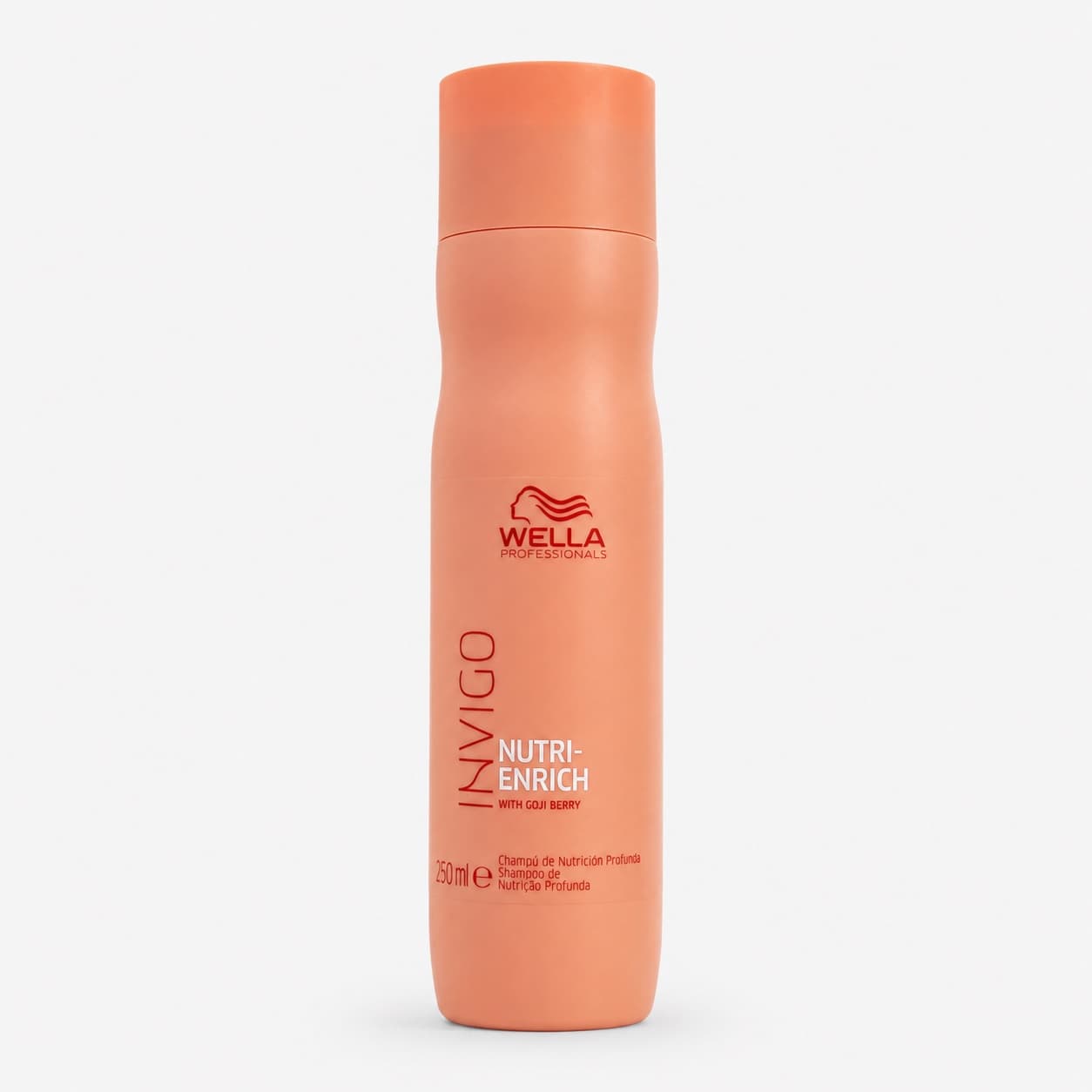 Botella durazno de Wella Invigo Nutri-Enrich Shampoo 250 ml